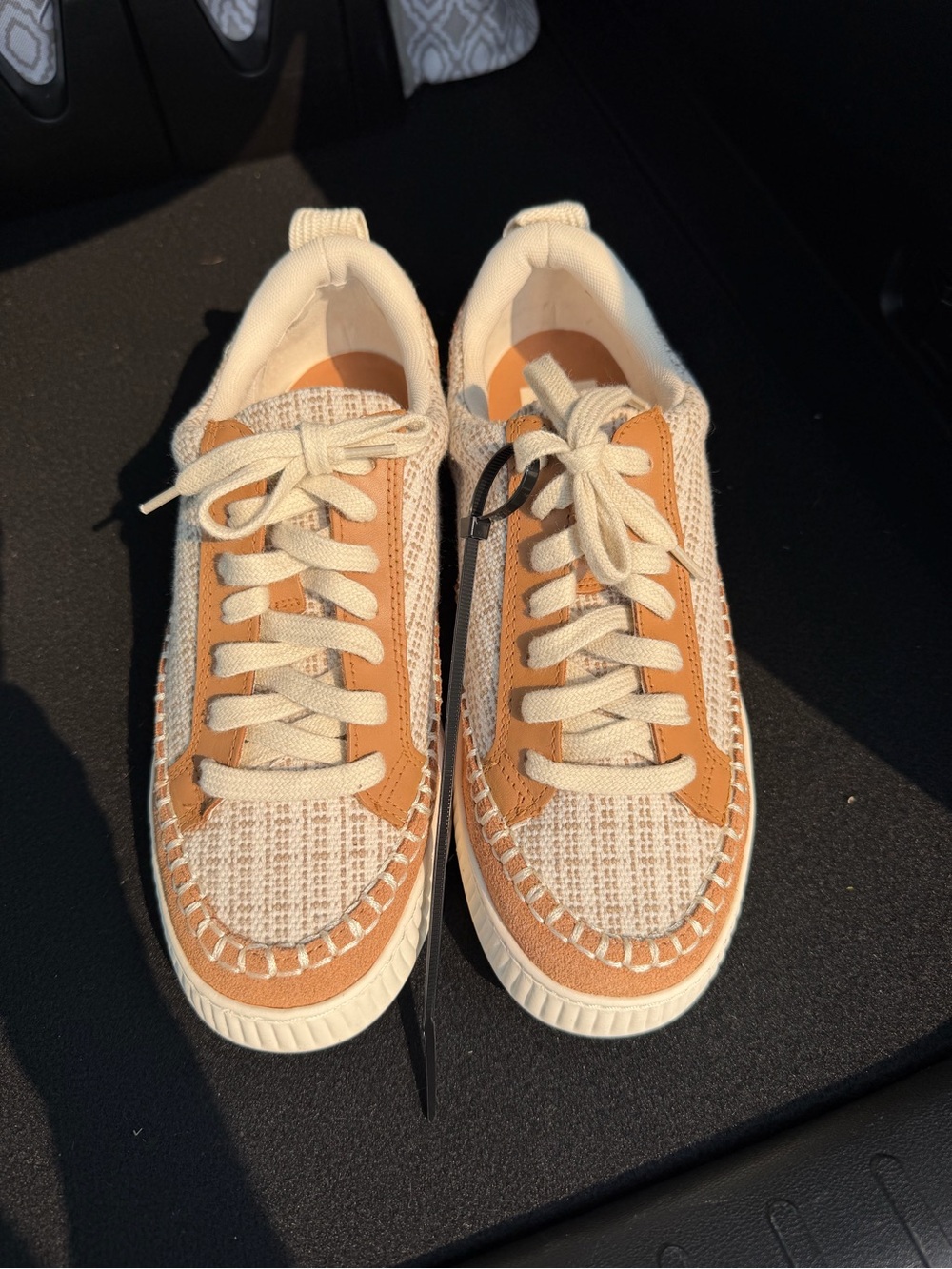 Dolce Vita Beige and Tan Casual Lace-Up Sneakers. Size 7 1/2. Brand new -no box
